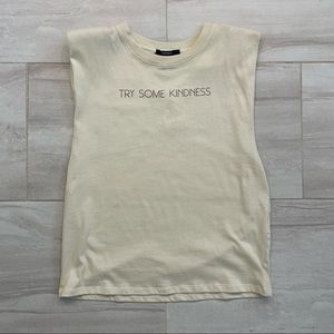 Forever 21 muscle tee with padded shoulders